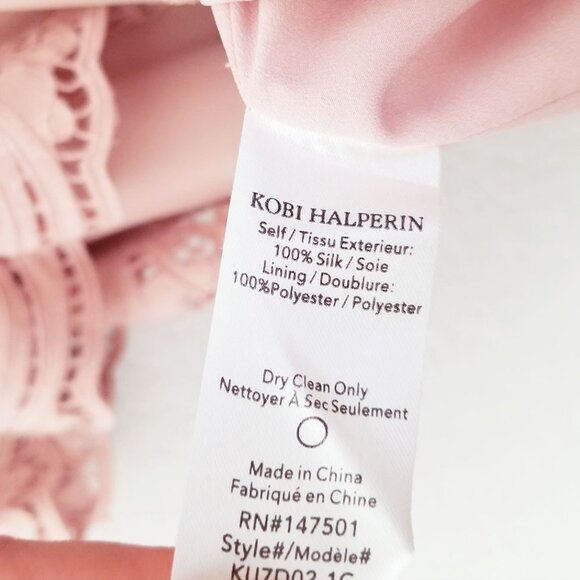 Kobi Halperin 100% Silk Veronica Off Shoulder Dress XS Pink Fairy Romantic $595 - Picture 9 of 16